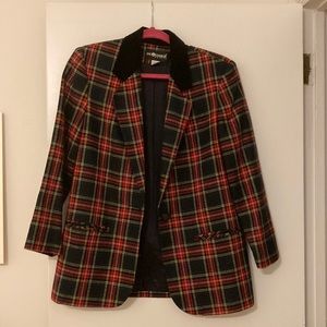 Sag harbor vintage plaid blazer